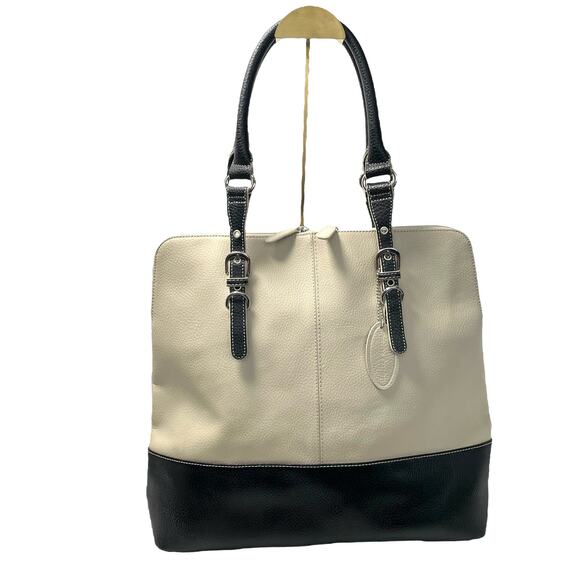 Wilson Leather Two-tone Leather Large Tote - Picture 2 of 9